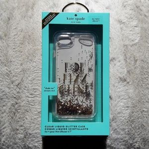 KATE SPADE Clear Liquid Glitter Case iPhone7